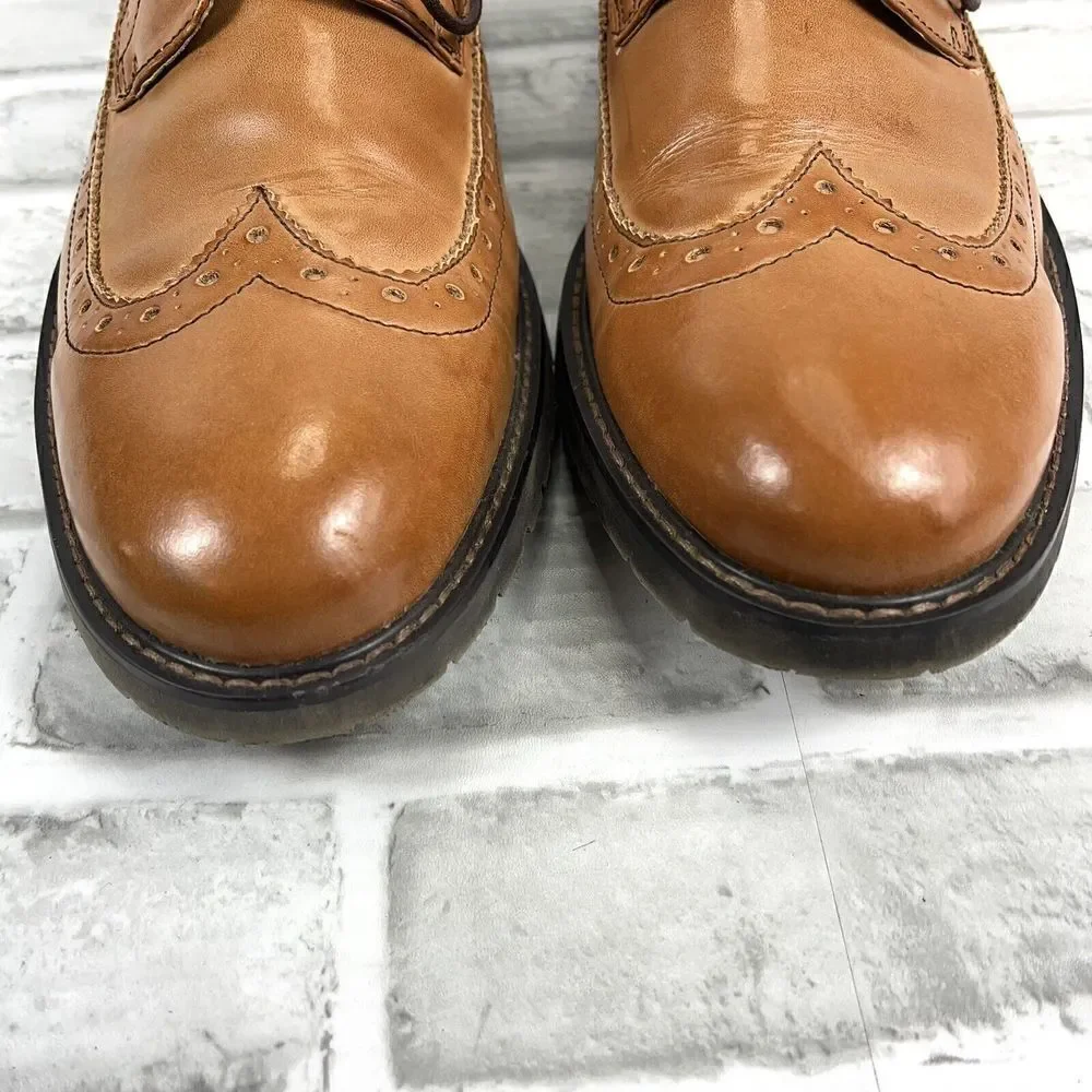 Steve Madden Remaine Men’s Size 11 Brown Leather Wingtip Oxfords Shoes